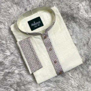 কম্বাইন খাদি পাঞ্জাবি (ক্রিম)