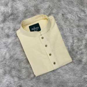 খাদি সলিড পাঞ্জাবি (ক্রিম)