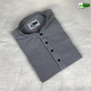 প্রিমিয়াম স্ট্রাইপ পাঞ্জাবি (ব্লাক এশ কালার)