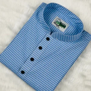 প্রিমিয়াম স্ট্রাইপ পাঞ্জাবি (আকাশি কালার)